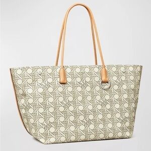 New Tory Burch basketweave Print tote bag